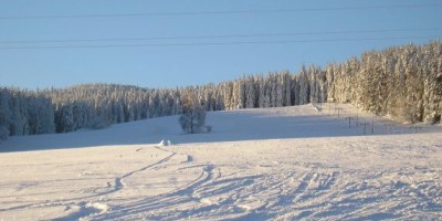 Ski areal Černá Voda. 