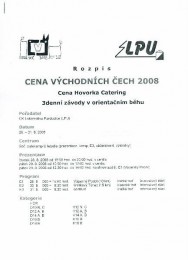 Cena Východních Čech 2008- 3-denní závody v orientačním běhu